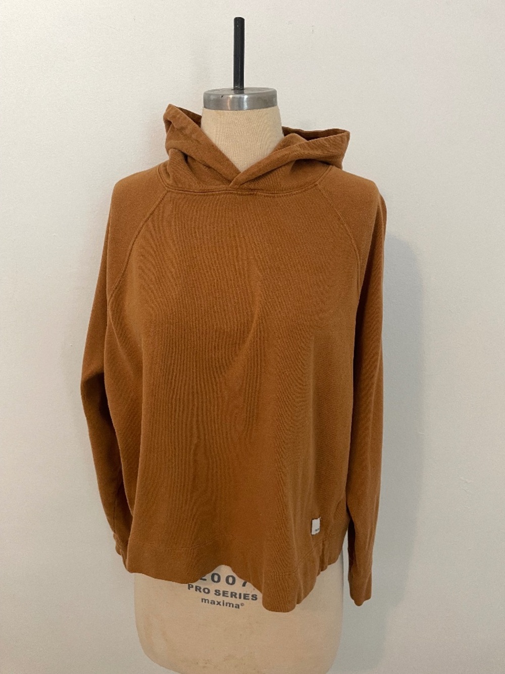 Vuori Sunnyside Hoodie Womens XS Orange Rust 100% Organic Cotton Terry
